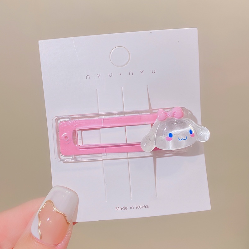 ✨✨Kẹp Tóc Dạng Thạch Trong Suốt Hình Cinnamoroll Hoạt Hình Dễ Thương Cho Bé Gái