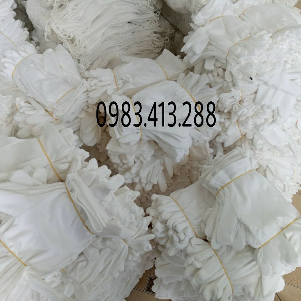 Combo 50 đôi găng tay cotton trắng