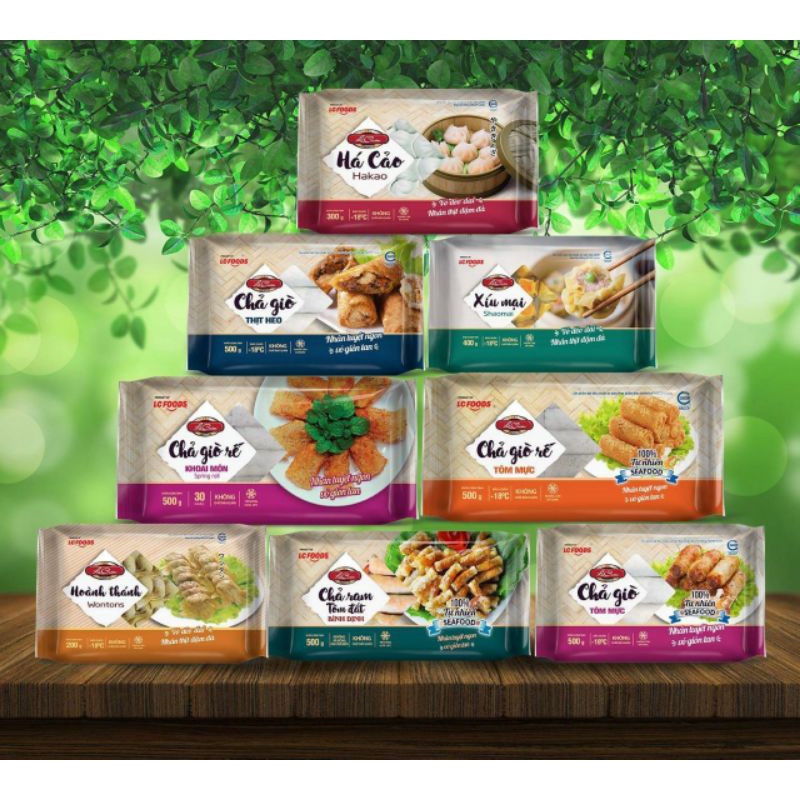 Chả giò đủ loại (hải sản - tôm mực - thịt heo - chay)