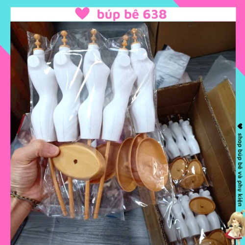 Set 5 manơcanh hàng đẹp cao 25cm để may đồ cho búp bê 1/6