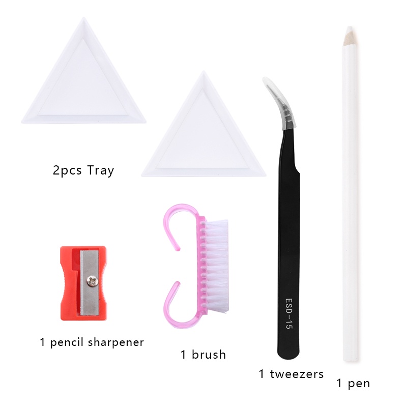 Hộp 1560 Hạt Kim Cương Giả Pha Lê Nhiều Kích Cỡ Trang Trí Móng Tay DIY