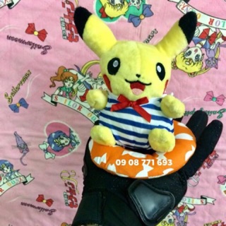 Thú bông Pikachu tắm biển 14cm ko đo tai