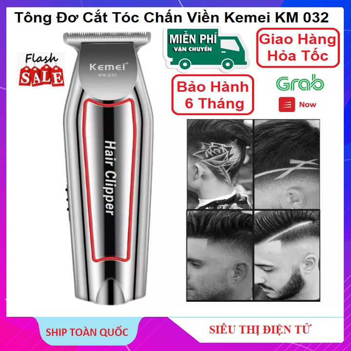 Tông Đơ Chấn Viền Cao Cấp Kemei KM 032, Có Chế Độ Turbo Cực Khỏe - Máy Chuyên Nghiệp Salon Tóc - Barbie Shop