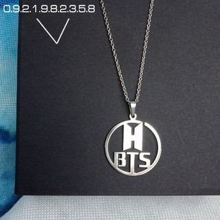 Dây chuyền chữ BTS chất liệu thép không gỉ phụ kiện idol kpop khuyến mãi