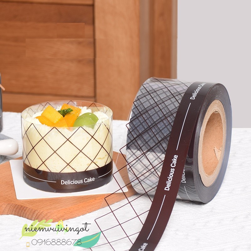 Cuộn Bọc Viền Bánh Lạnh, Bánh Kem, Bánh Sinh Nhật, Bánh Mousse - Hàng Rào (8cm - 1kg)