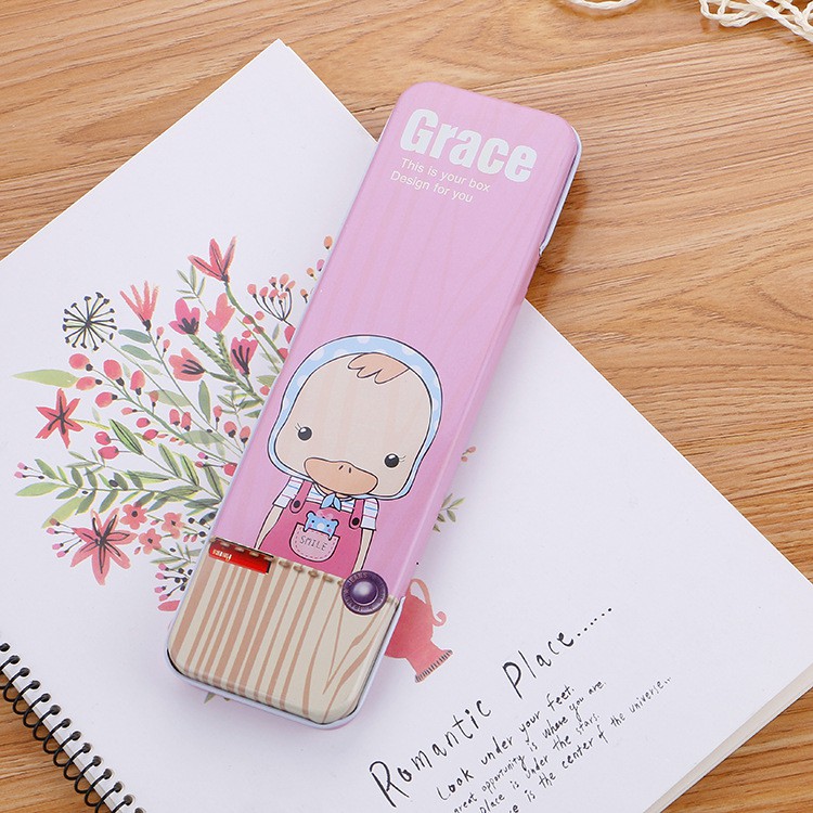 Hộp đựng bút thiếc_Hộp bút nhiều hình đáng yêu, kích thước 6cm x 20cm x 2cm