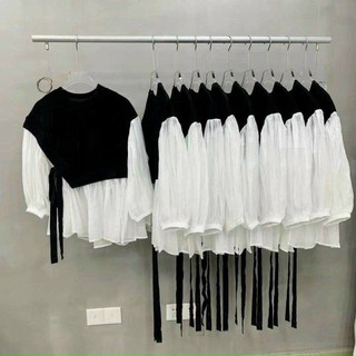 Áo Babydoll Thắt nơ eo Vải Loại 1 hàng đẹp