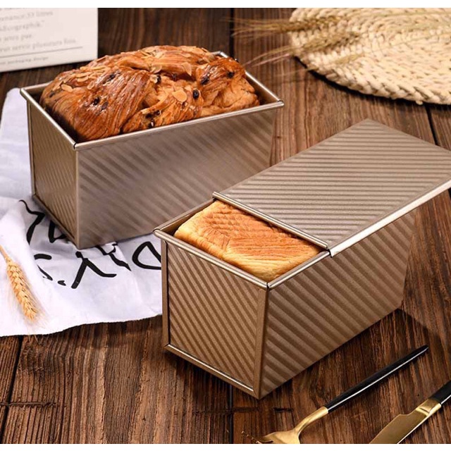 Khuôn Bánh mì SANDWICH, Khuôn bánh mì gối bằng thép Carbon chống dính màu vàng
