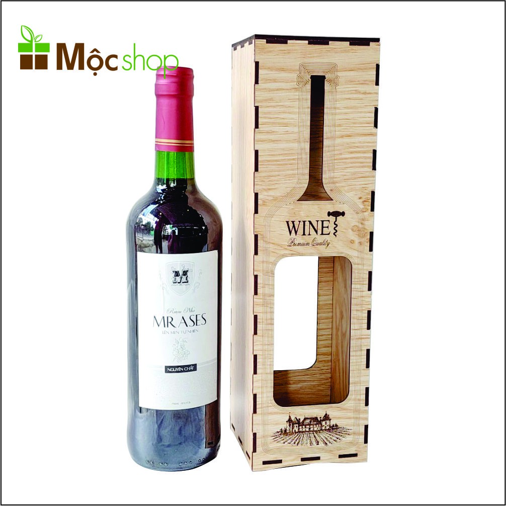 Hộp rượu gỗ cao cấp, hộp gỗ đựng rượu vang, rượu nho làm quà tặng