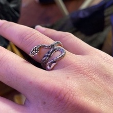 Nhẫn freesize thép titan mạ si đen unisex nam nữ cá tính độc đáo sáng tạo