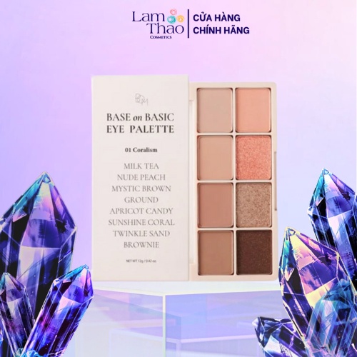 Phấn Mắt 8 ô  B.O.M Base On Basic Eye Palette 12g