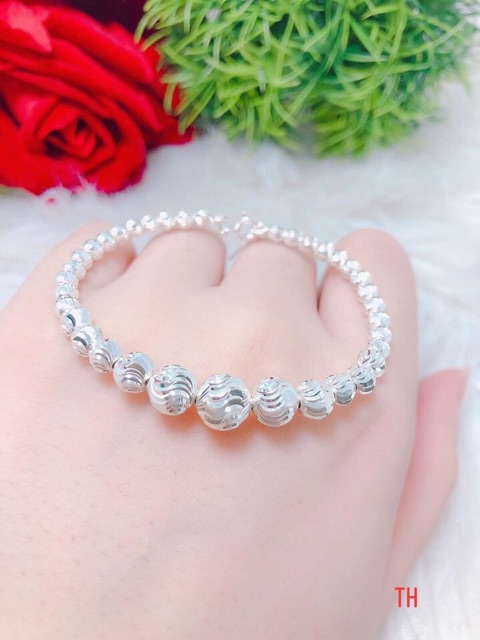 VÒNG BI BẠC Ý S925 CAO CẤP - LẮC TAY NỮ BẠC