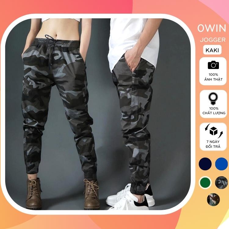 Quần Jogger Nam Rằn Ri Kaki Quần Jogger KAKI thể thao Nam Nữ Cạp Chun, OWIN