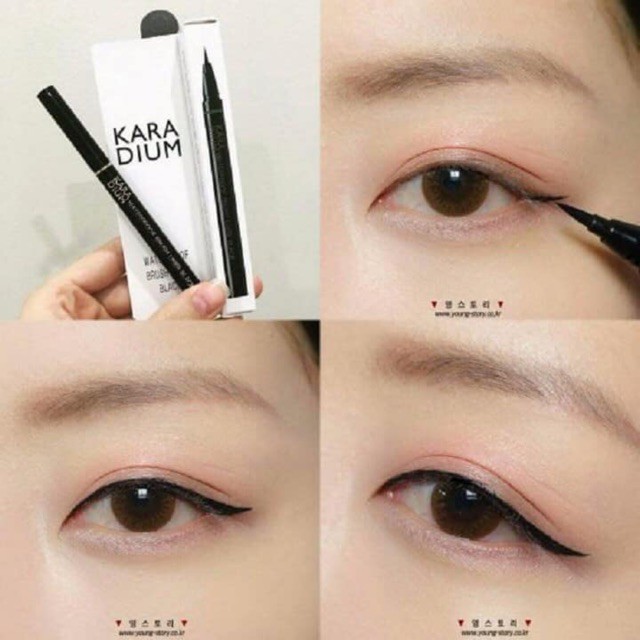 Bút Dạ Kẻ Mắt Nước Karadium Waterproof Brush Liner Black | BigBuy360 - bigbuy360.vn