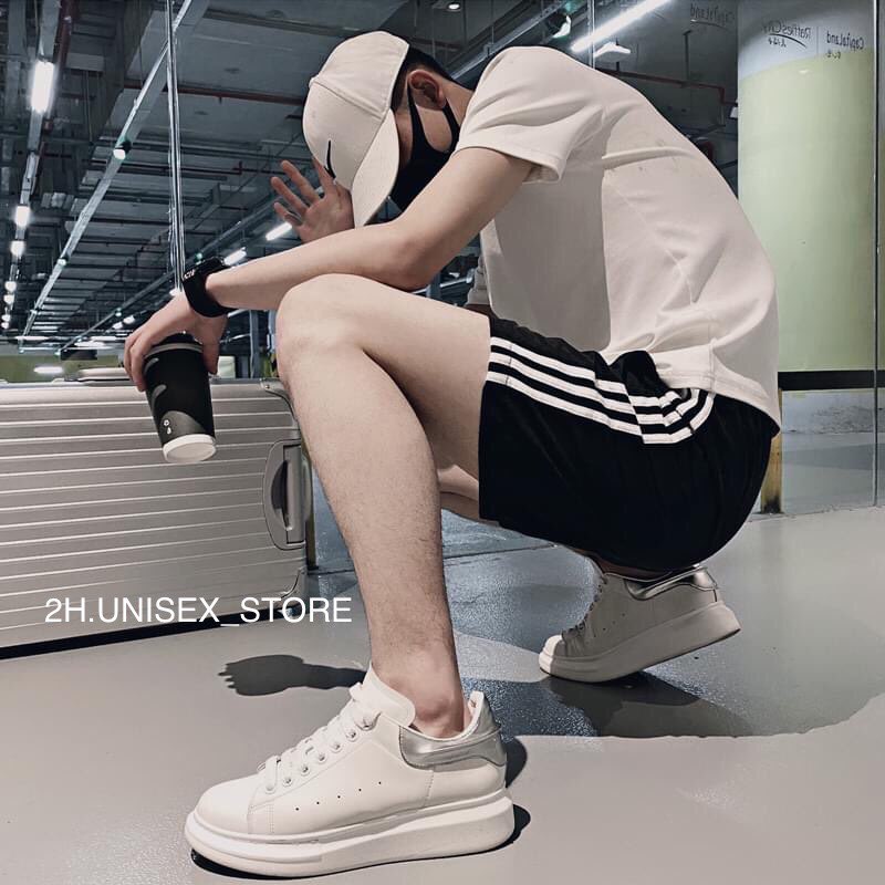 QUẦN SHORT 3 SỌC UNISEX CHẤT POLY CO GIẢN THOẢI MÁI