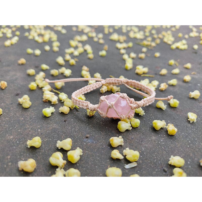 Vòng tay rose quartz