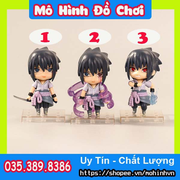 Bộ 3 Mô Hình Naruto Susano Chidori Sasuke Bằng Nhựa PVC Dẻo - Mô hình naruto