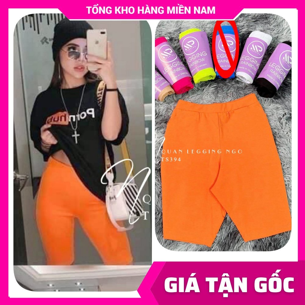 Quần thun đùi lửng Rainbow cho nữ chất thun co giãn lên phom siêu ôm dáng Quần ngố nữ TS394