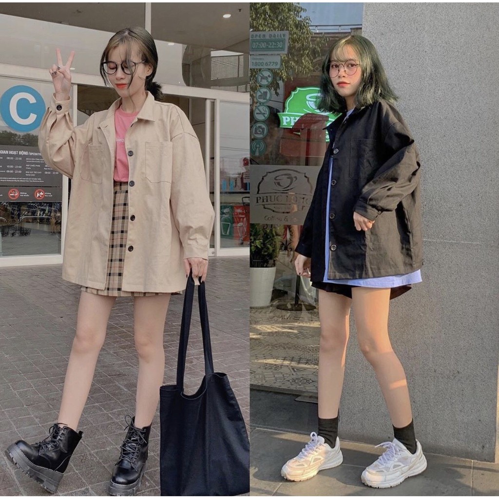 Áo Khoác KAKI SIMPLE JACKET Ulzzang Unisex 1hitshop