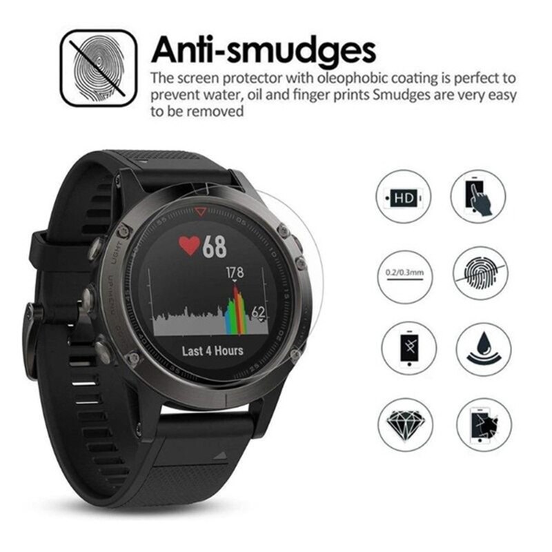 GARMIN Kính Cường Lực Bảo Vệ Màn Hình Cho Đồng Hồ Thông Minh Garmin Fenix 5 5s Plus