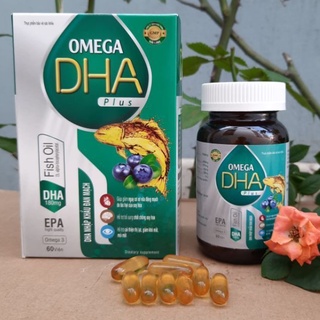 Dầu Cá Omega DHA Plus Tăng cường thị lực, Bổ Não, Tăng Cường Thị Lực, Giảm Nguy Cơ Mắc Bệnh Tim Mạch 60viên