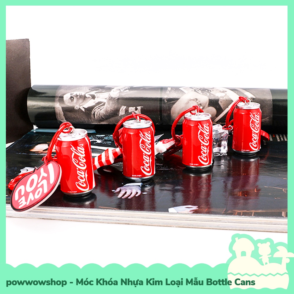 [Sẵn VN - Hỏa Tốc] Móc Khóa Nhựa Kim Loại Nhẹ Mẫu Bottle Cans Đơn Giản