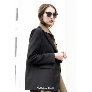 Áo blazer kaki hai lớp dành cho nữ Caffeine Studio