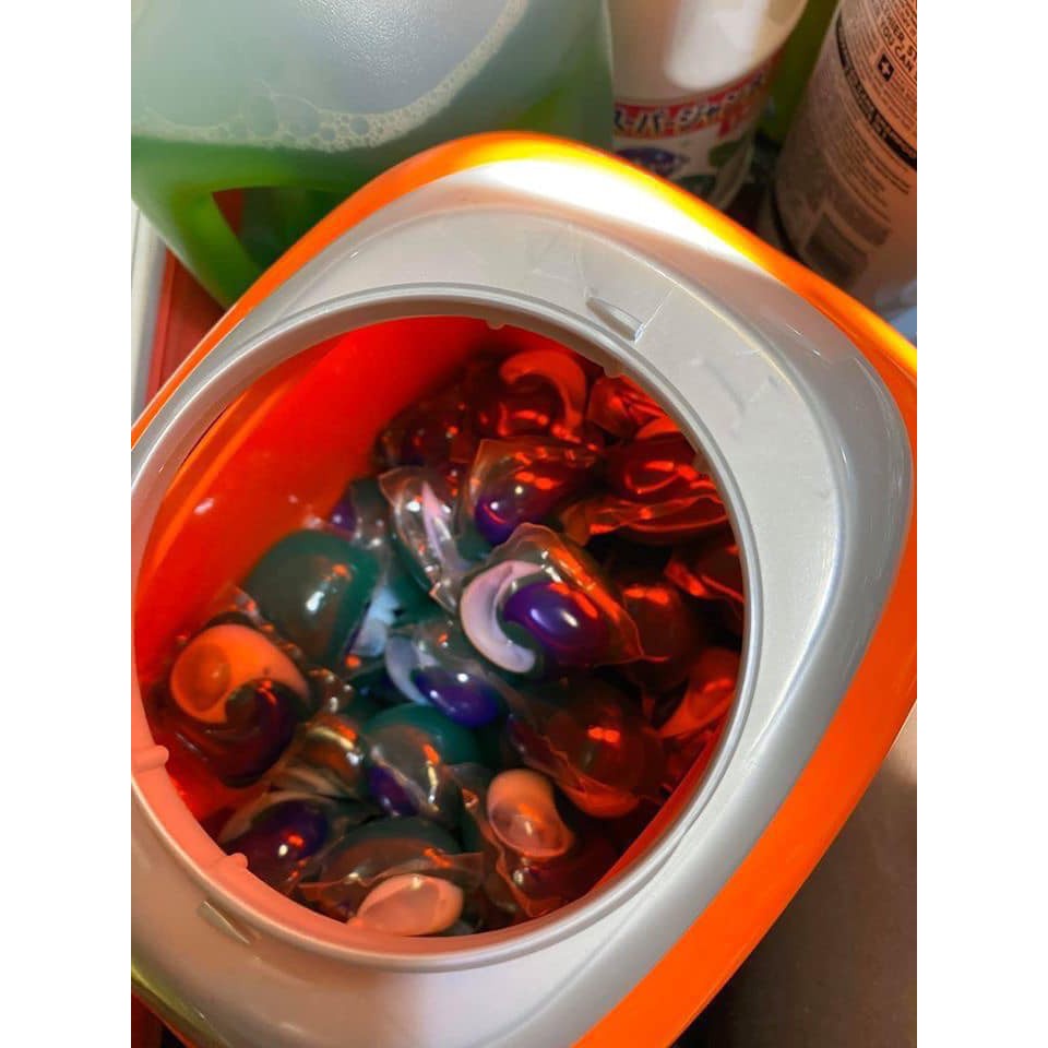 [Made in USA] Viên giặt xả Tide Pods Plus Ultra Oxi hộp 104 viên (Bình)