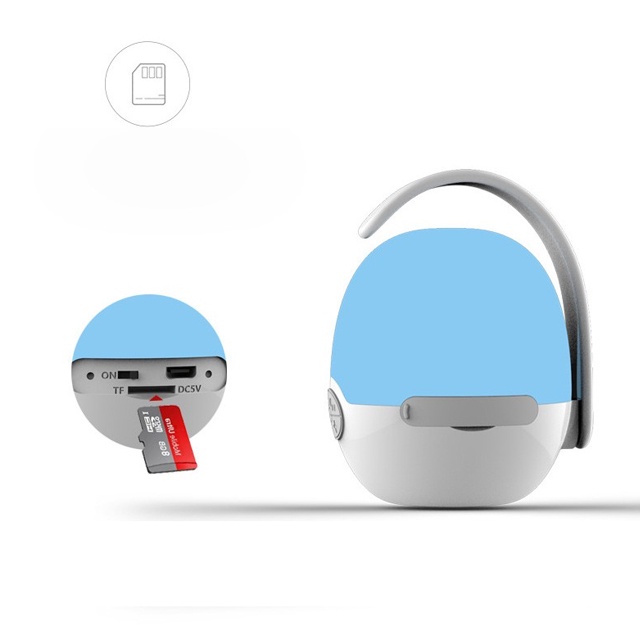 Loa Nghe Nhạc Bluetooth Cầm Tay Mini Đèn Led Đổi Màu Tự Động Hỗ Trợ Khe Cắm Thẻ Nhớ