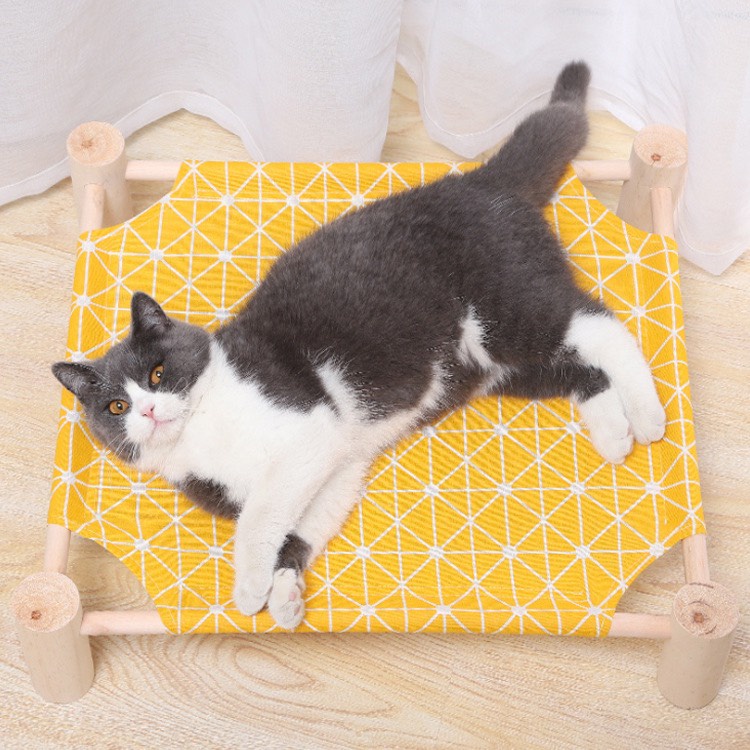 Giường võng nằm chó mèo - võng gỗ 4 chân hàng đẹp