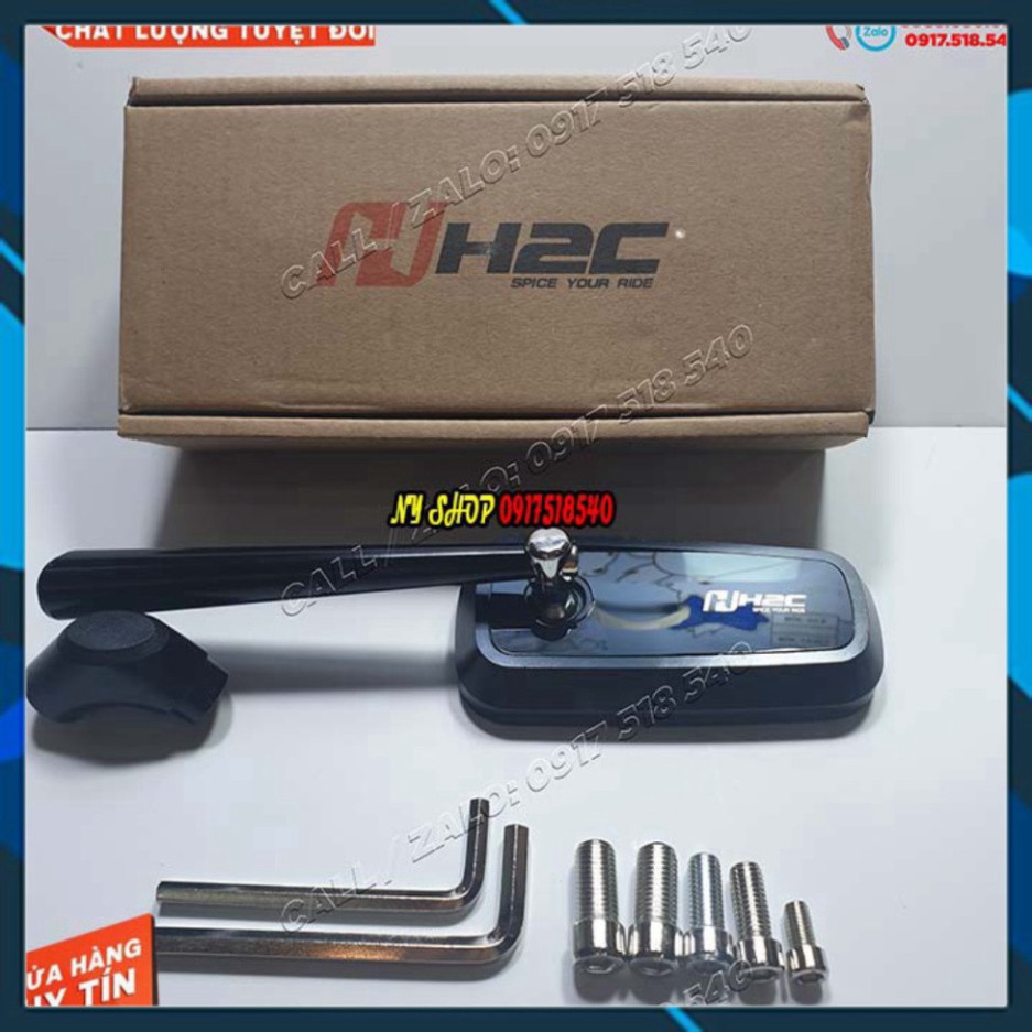 COMBO GƯƠNG H2C CHÍNH HÃNG + BỊT CHÂN GƯƠNG CHO SH VIỆT full box