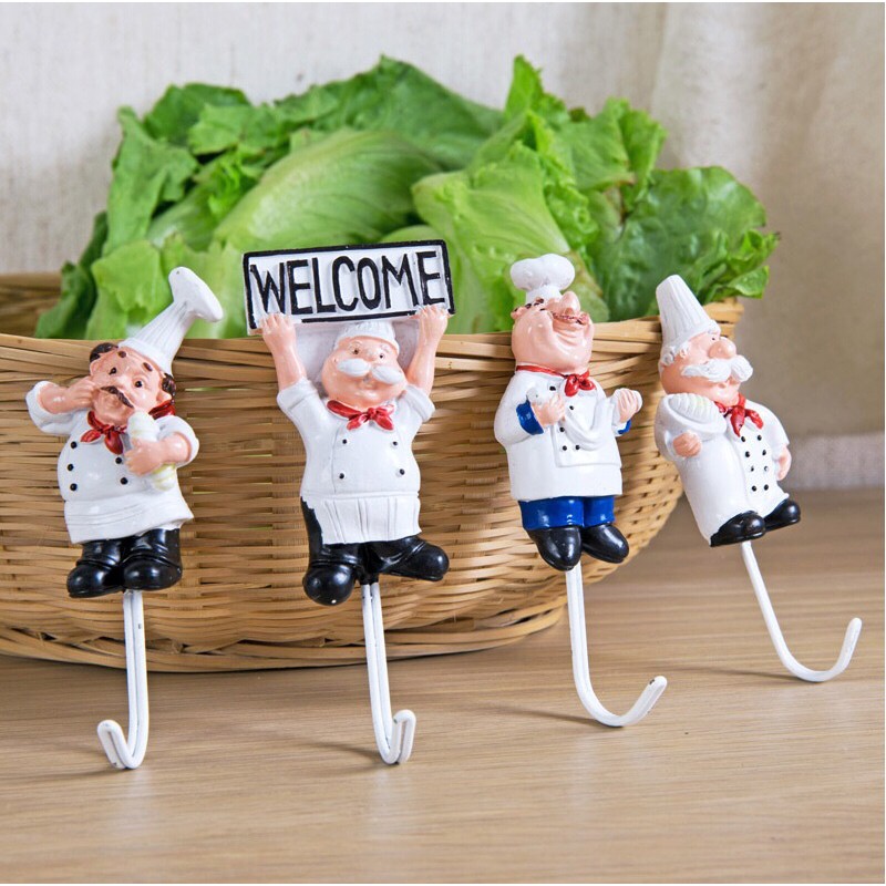 Móc dán tường Ông đầu bếp Dán trên mọi loại tường