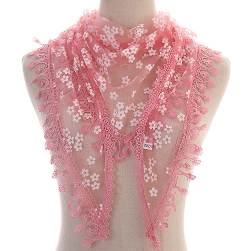 Khăn Choàng Cổ Phối Ren Trọng Lượng Nhẹ Thời Trang Mùa Hè Dành Cho Nữ