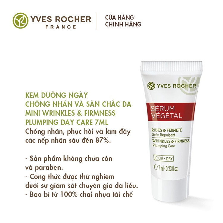 Kem Dưỡng Ngày Chống Nhăn Và Săn Chắc Da Yves Rocher Mini Wrinkles & Firmness Plumping Day Care 7ml