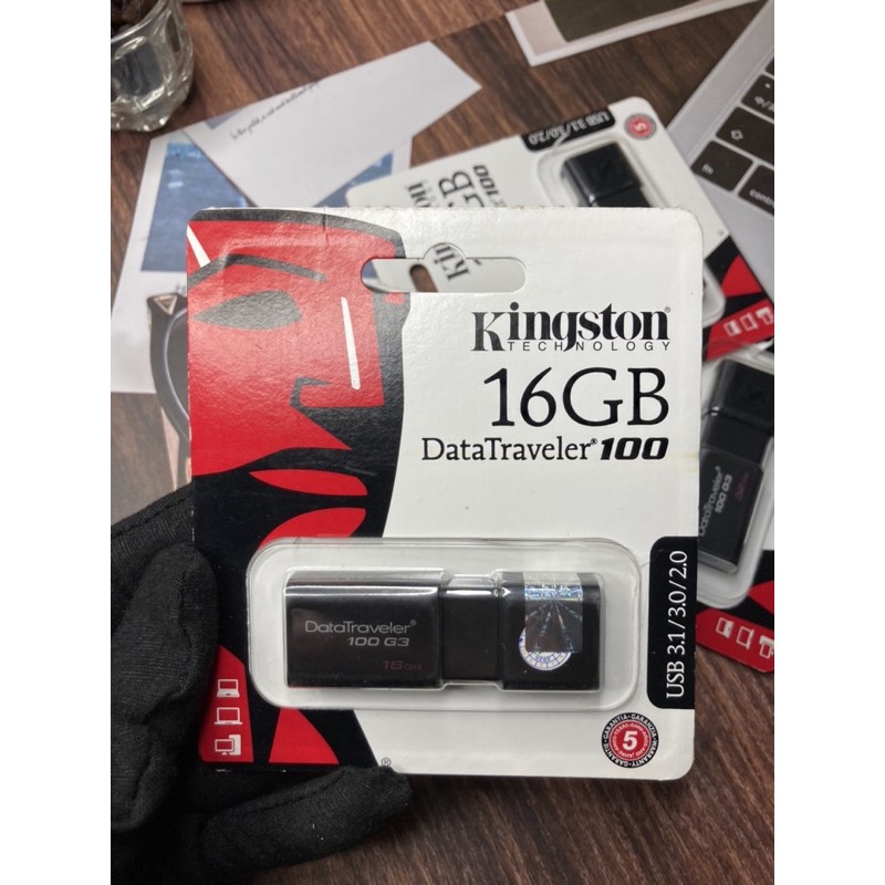 1️⃣6️⃣ USB Kingston DT100G3 16GB nắp trượt tốc độ upto 100MB/s