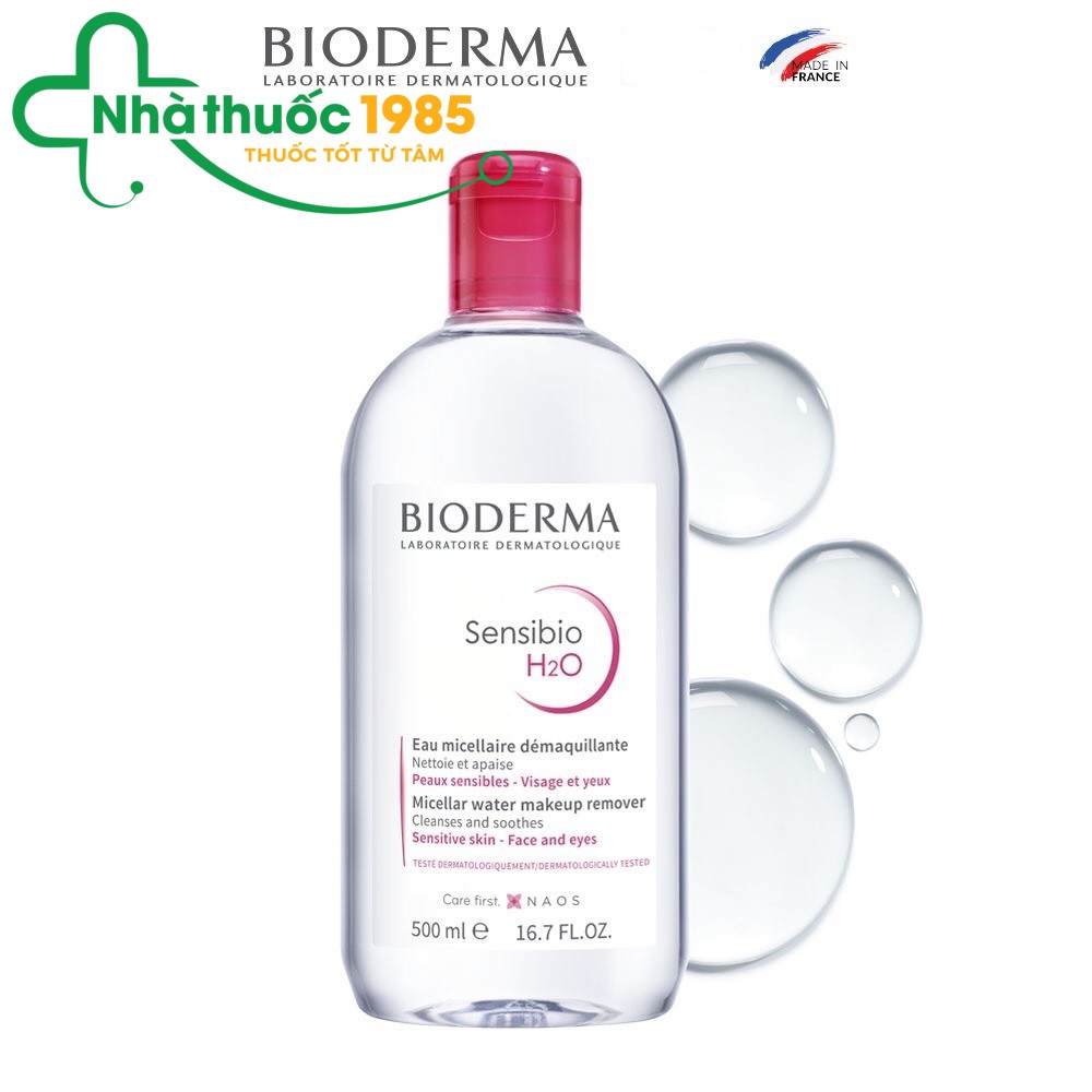 (Nhập khẩu chính hãng) Dung dịch làm sạch và tẩy trang công nghệ Micellar Bioderma Sensibio H2O 500ml, 250ml, 100ml