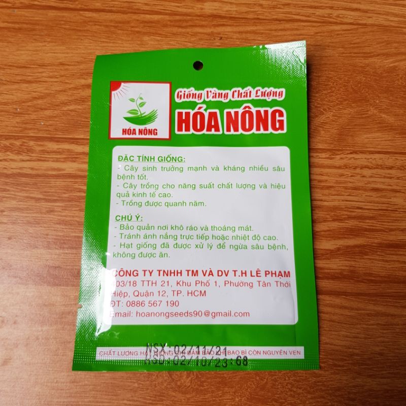 Hạt Giống rau cải chíp, bắp nếp nù, cải rổ, cải ăn non, súp lơ trắng, bí ngồi, cà chua bi, cà pháo_Hóa nông - Nhà Vừng
