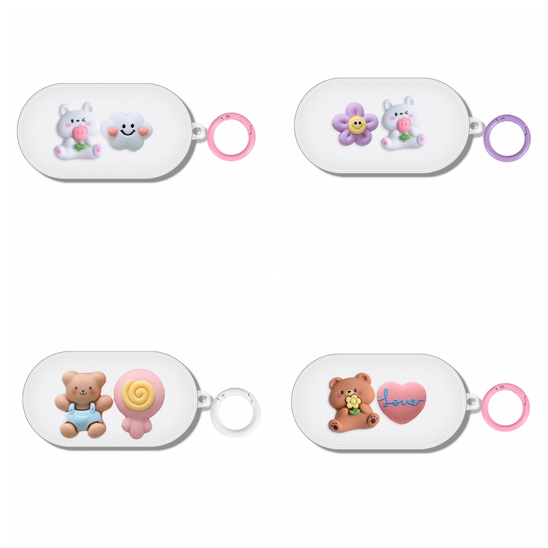 Vỏ Bảo Vệ Hộp Sạc Tai Nghe Samsung Galaxy Buds / Buds + / Buds Plus Bằng Silicon Trong Suốt Họa Tiết Hoạt Hình Dễ Thương