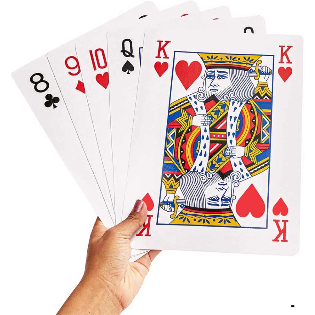 BỘ BÀI TÂY KHỔNG LỒ BÀI 52 LÁ SIÊU TO KHỔNG LỒ 21 x 28 cm (JUMBO PLAYING CARDS)