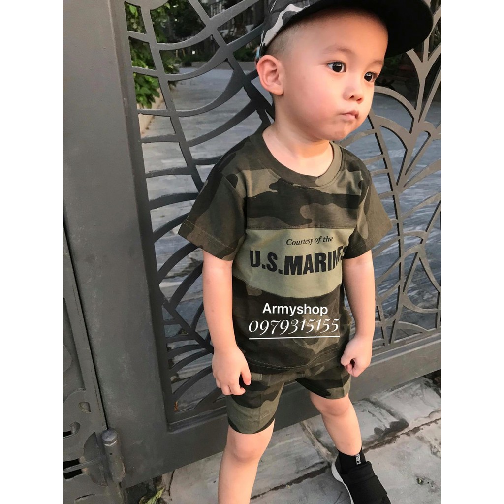 Bộ quần áo trẻ em phông rằn ri