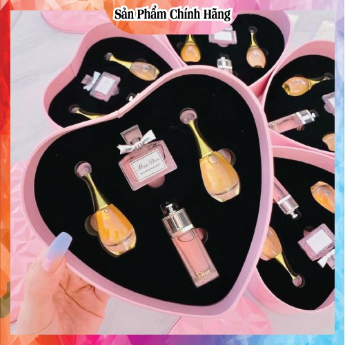 Set 4 Chai Nước Hoa Nữ D I O R Mini 5ml Miss (Blooming Bouquet, J'adore EDP, J'adore Absolue, Addict EDT)