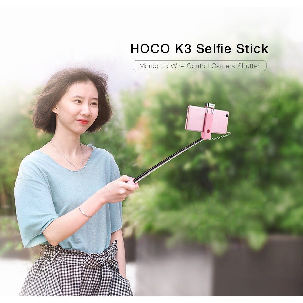 Gậy Selfie Hoco K3 Jack 3.5mm dài 65cm - Hãng phân phối chính thức