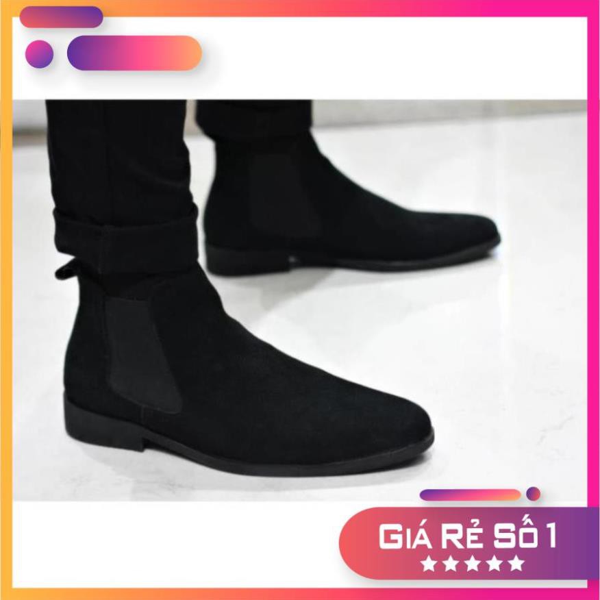 [Sale 3/3] giày chelsea boot cổ cao da bò lộn 4 Màu : Đen - Xám Nhạt - Vàng - Vàng Bò (2H - 56) Sale 11 -op1 - | .