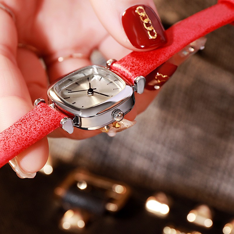 Đồng hồ nữ dây da DZG D016 tuyệt đẹp, mặt vạch xinh xắn, thời trang, mẫu mới nhất | BigBuy360 - bigbuy360.vn