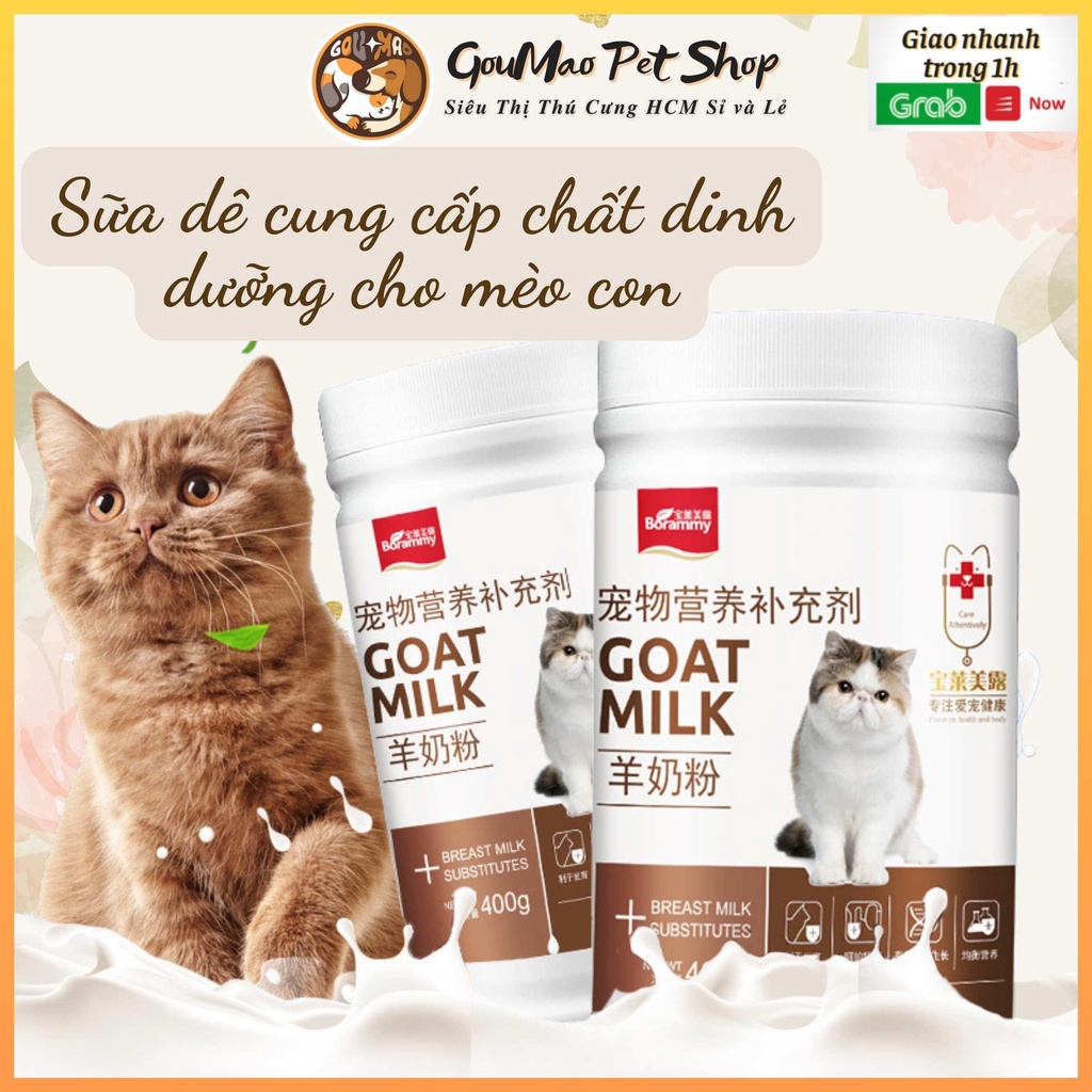 SỮA DÊ DÀNH CHO MÈO CON, MÈO MANG THAI BORAMMY - GOUMAO PET