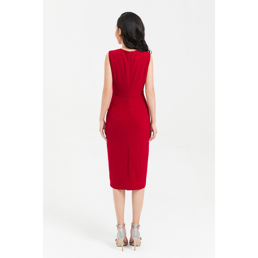 Đầm Dạ Hội SHE'S BACK Đai Nhún Ly Xếp S63F21Q006