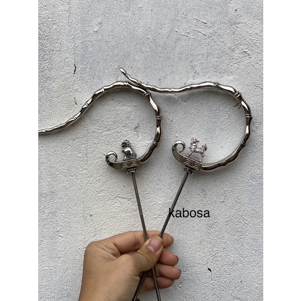 Móc đồng lồng chim đốt trúc Sư Tử Màu Trắng  phụ kiện lồng chim chào mào, chích choè, hoạ mi Hàng Trung Quốc cao cấp