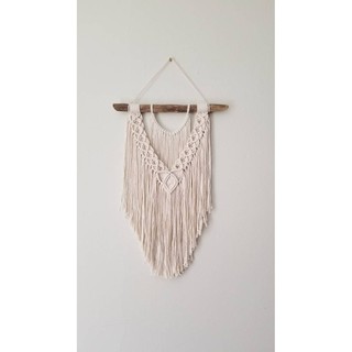 Rèm macrame màu trắng trang trí - 60cm