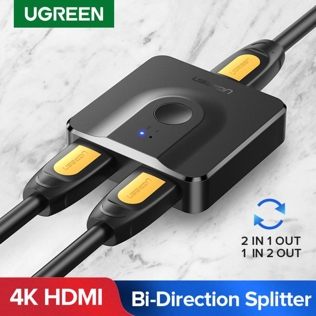 Bộ Gộp và Chia HDMI 1/2 UGREEN 50966 Hỗ Trợ 4k*2k 30Hz - Bộ chuyển mạch HDMI 2 vào 1 ra (Hỗ trợ 2 chiều)