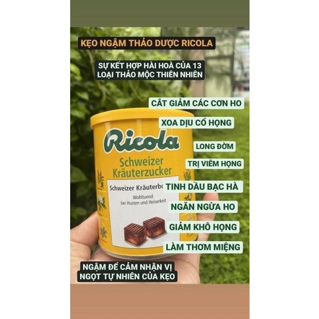 KẸO NGẬM RICOLA ĐỨC LỌ 250G